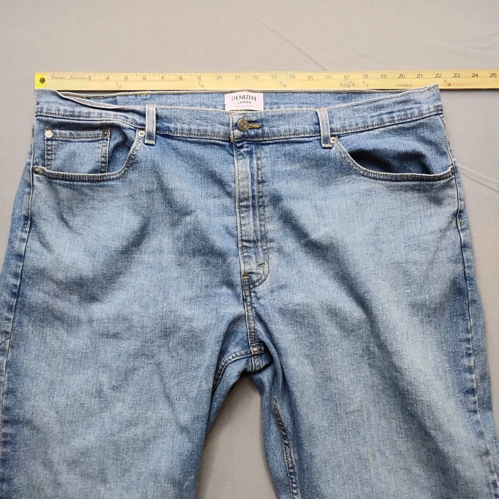 Denizen from Levi's 285 Relaxed Fit Jeans Mens 42x30 Light Wash Blue Denim